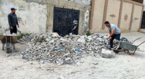 Collecting and resizing rubble