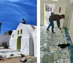Adding plaster and Gaza Tile