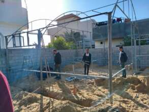 Steel framework providing structural strength