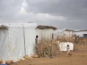 IDP Children in their Temporary Plastic Shelters
