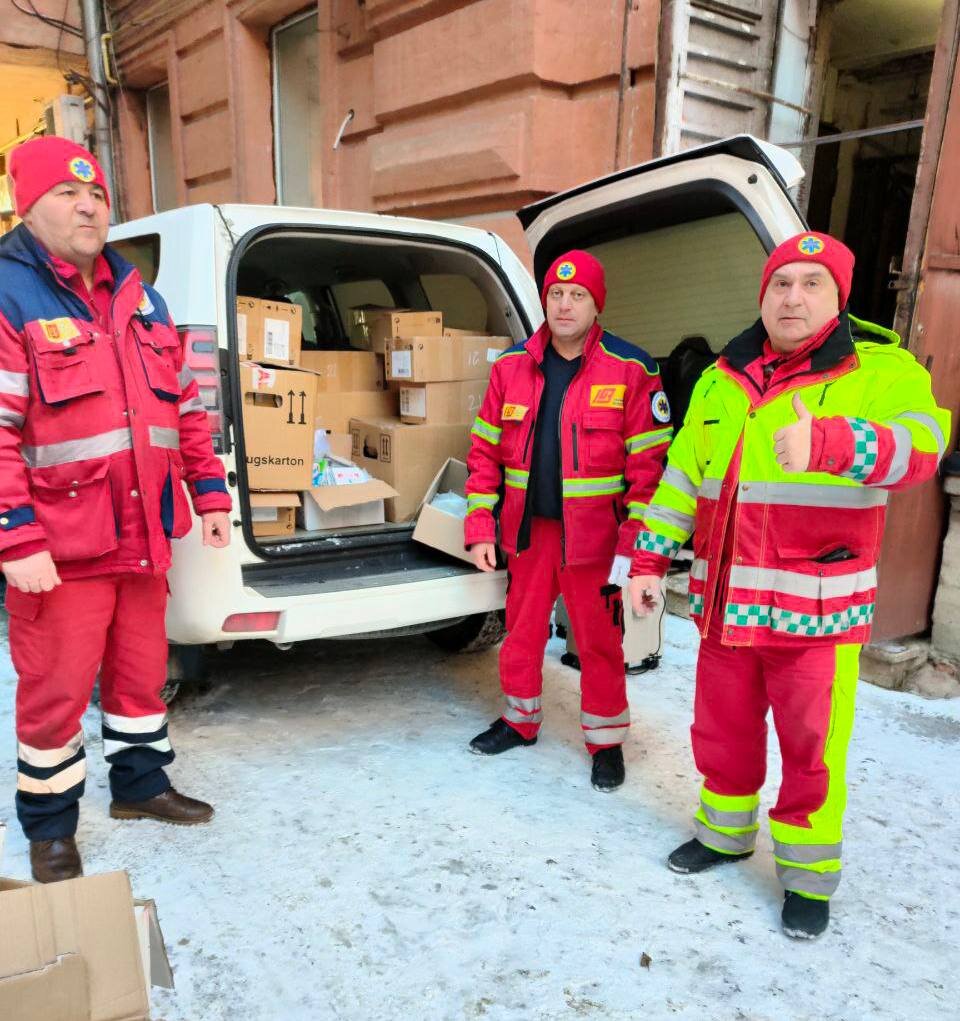 Medical equipment and consumables were delivered