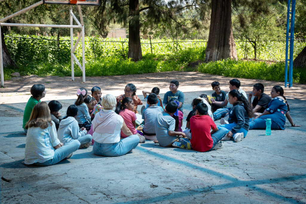 Reading with children in a community