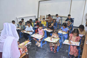 class room of community based primary school