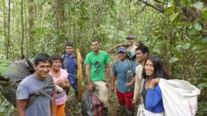 Camino Verde team and volunteers in the forest