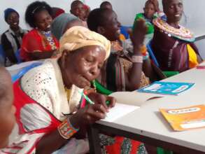 Maasai women adult learning class