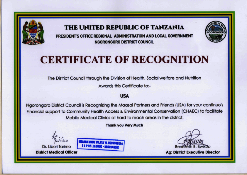 Maasai Mother and Child Health Outreach Ngorongoro