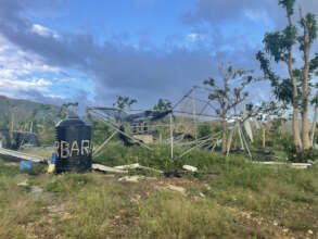 remnants of a community greenhouse