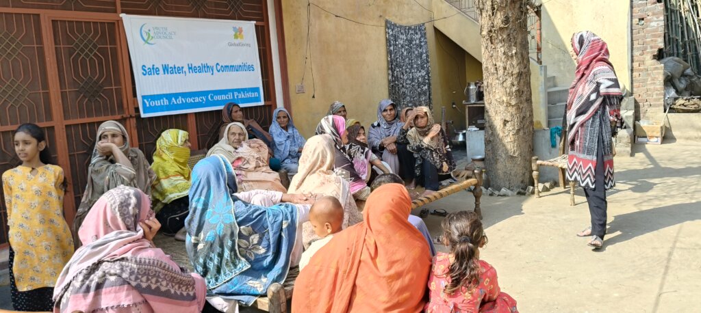 Sessions wit women on safe water practices