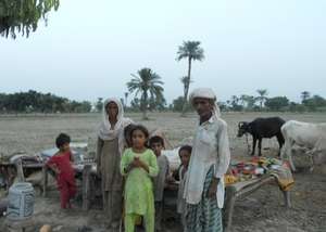 Families without homes under open sky
