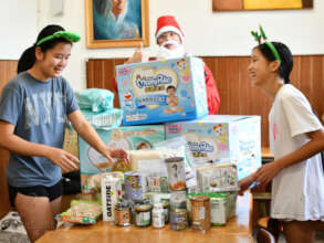 Necessities unpacking in the church