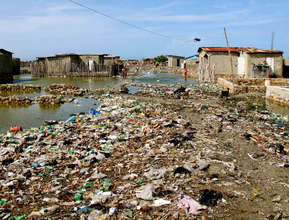 Typical water source in Haiti