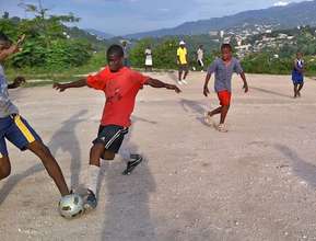 soccer in action