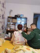 Mihai with patient in Chisinau