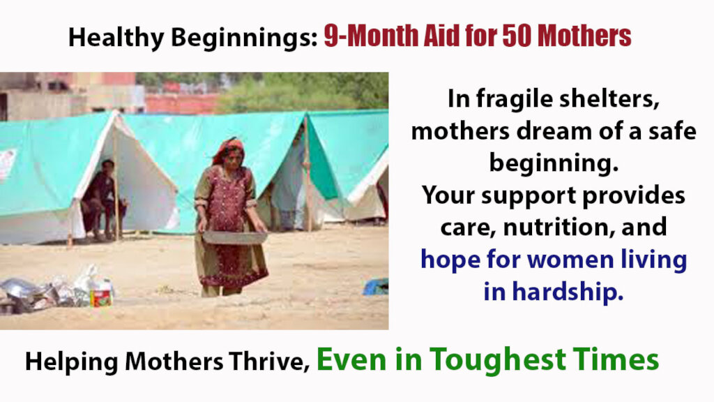 Healthy Beginnings: 9-Month Aid for 50Mothers