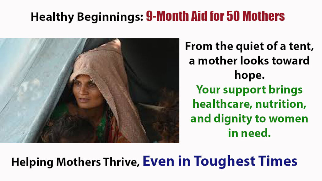 Healthy Beginnings: 9-Month Aid for 50Mothers