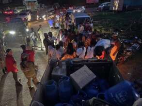 FRF distributing propane tanks in Westmoreland, JM
