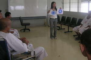 SC staff in a teaching session in prison