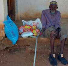 Elderly man received monthly nutrition support