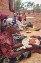 Elders receiving meals at home during home visits
