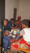 During outreach clinic