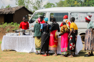 Health check-up followed by nutritious meals