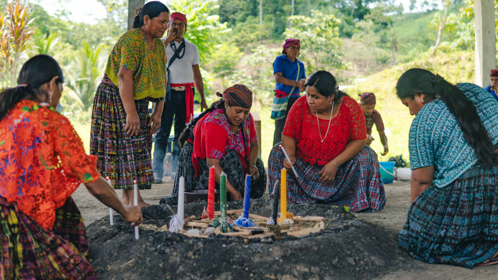 Preparing the altar