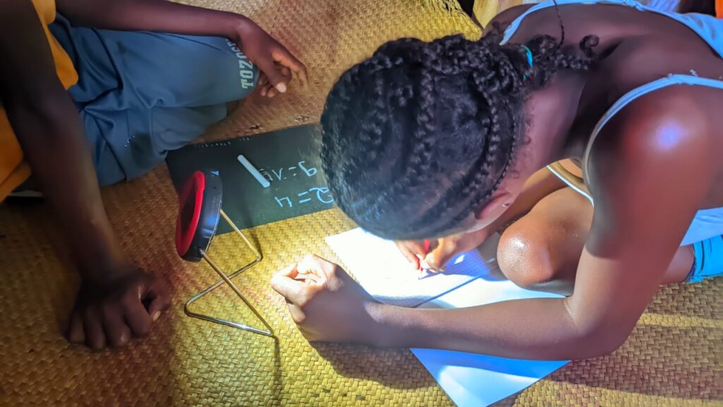 Solar lights enable girls to study at night