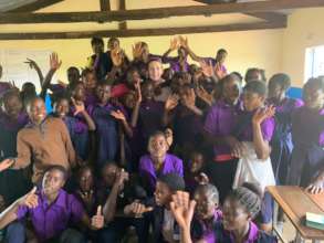 Me with one of the large classes!