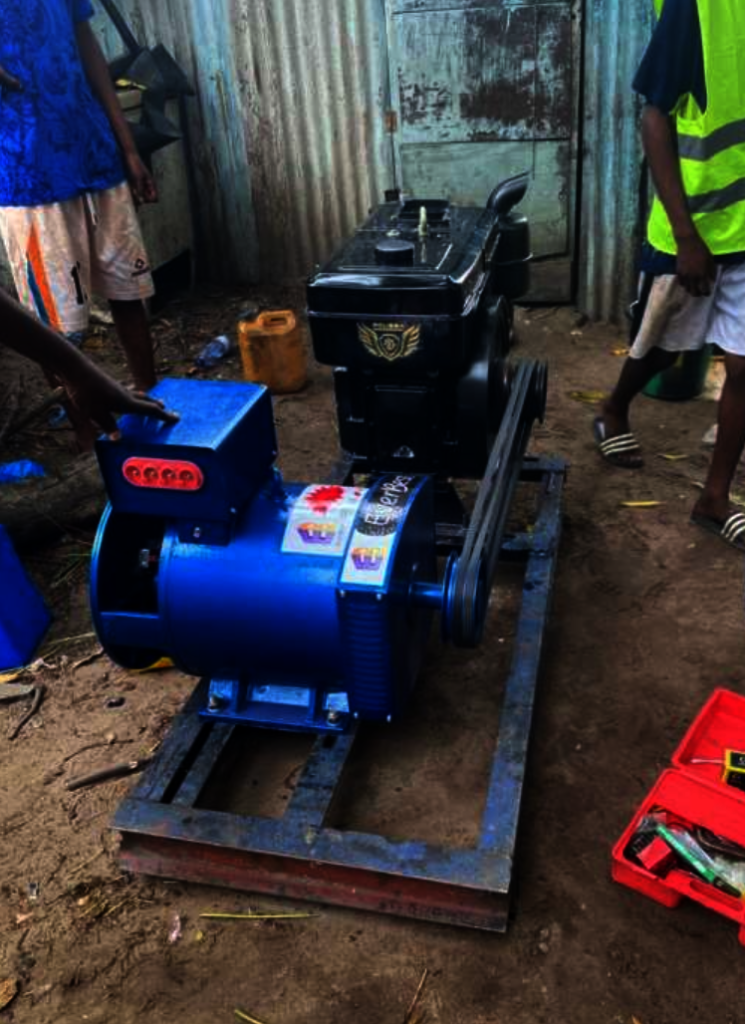 24 HP engine and 24 kVA generator for water pump
