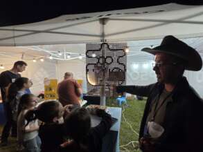 Led Race interactive robotics at festival