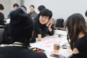 A DDing Dong staff member with an LGBTIQ youth.