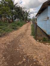 Access road for the rig to reach the well site