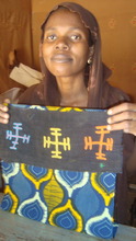 A tote bag with embroidery by Foudouk cooperative