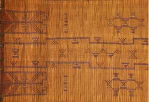 Tekurut decorated reed mat