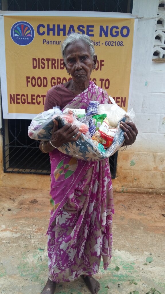Sponsor monthly food groceries to neglected elders