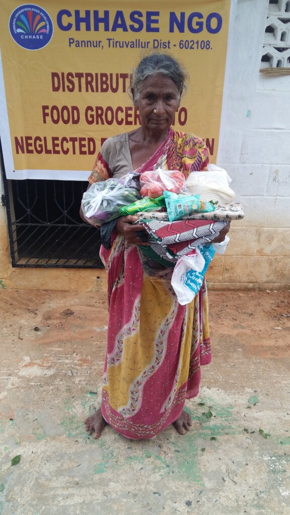 Sponsor monthly food groceries to neglected elders