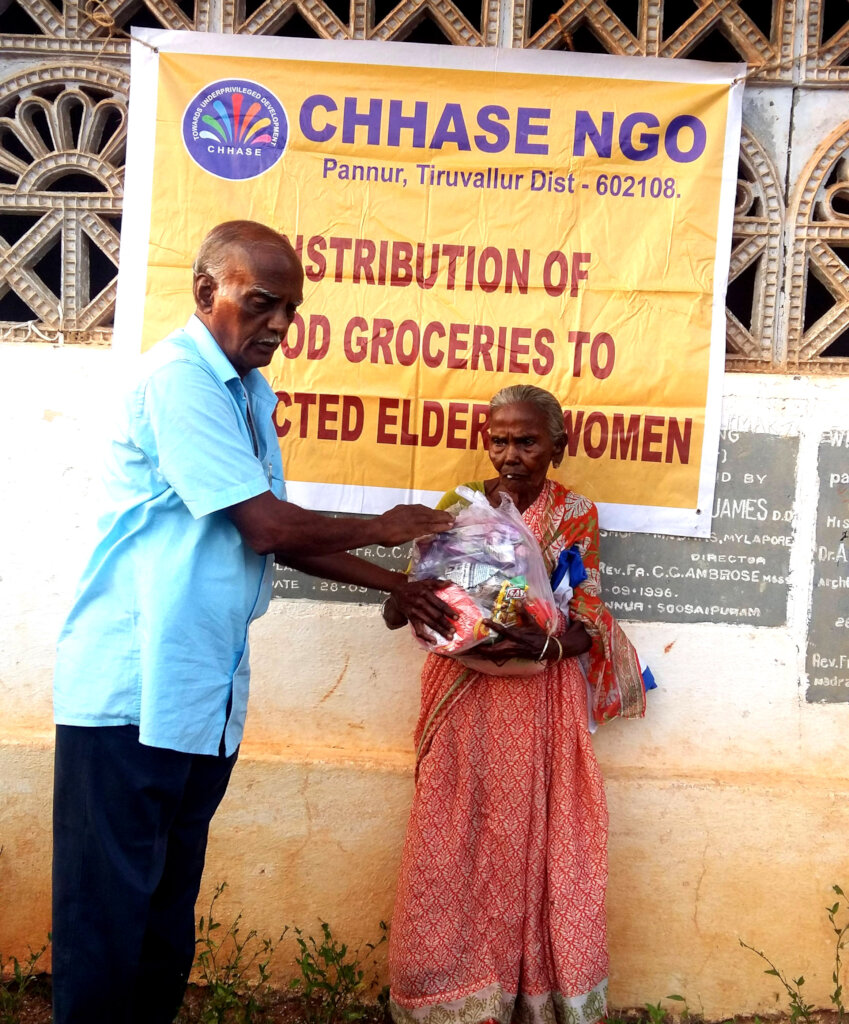 Sponsor monthly food groceries to neglected elders