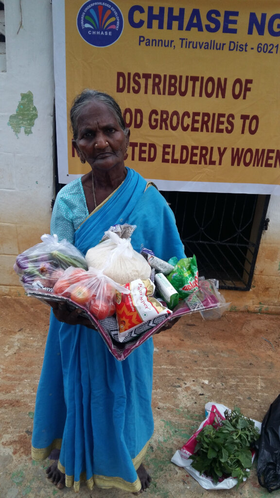 Sponsor monthly food groceries to neglected elders
