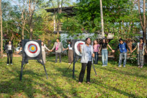 Leading team building activity