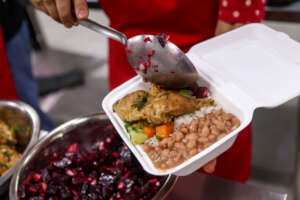 Meal prepared in the workshop