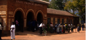 The entrance of St. Francis Hospital