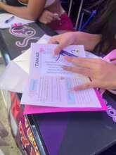 Women reading the gift cards!