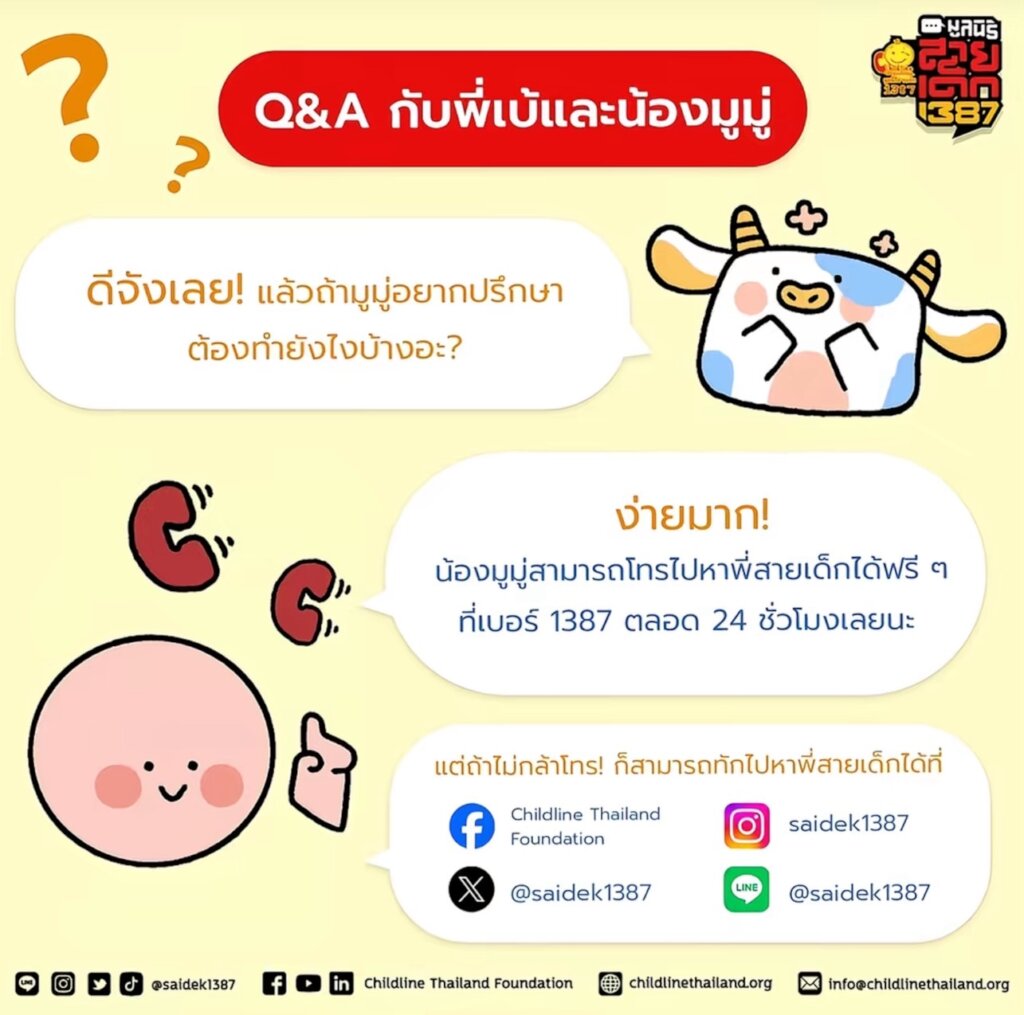24/7 Hopeline Support for Children in Thailand