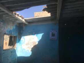 Destroyed houses by sea advance