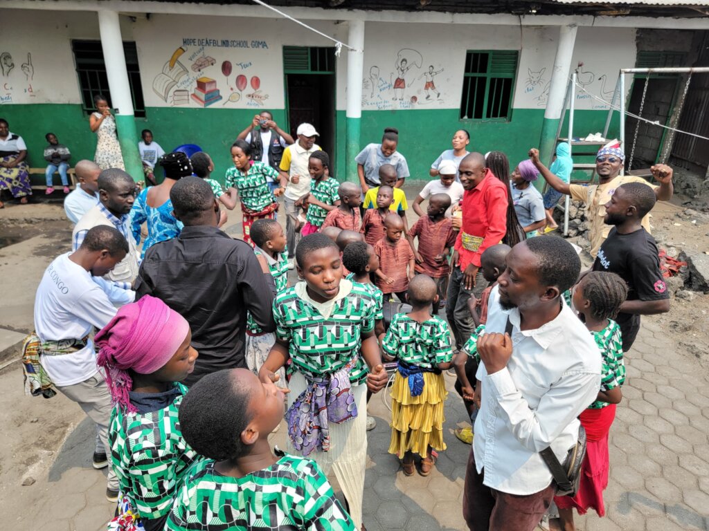 Give White Canes to Blind Children in Congo