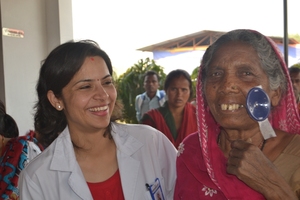 Dr. Sanjita Sharma and a happy patient