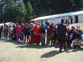 Patients lining up in Nepal