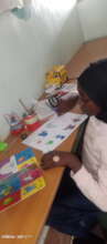 Children participating in arts activities