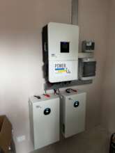 Inverter and batteries installed