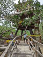 Watch tower at the end of the boardwalk